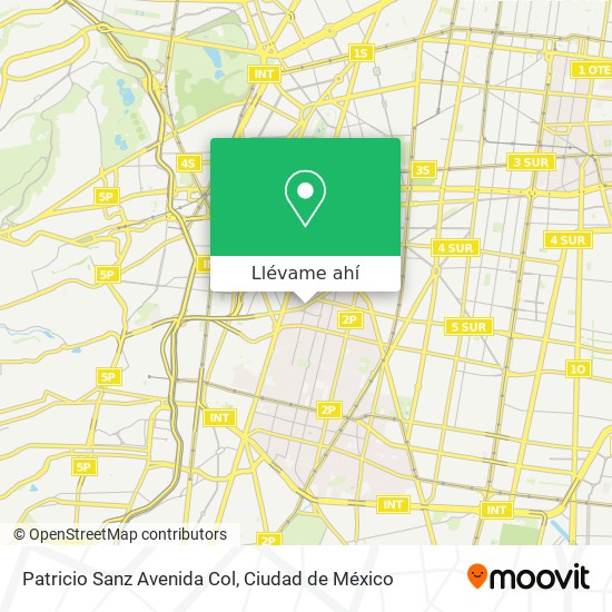 Mapa de Patricio Sanz Avenida Col