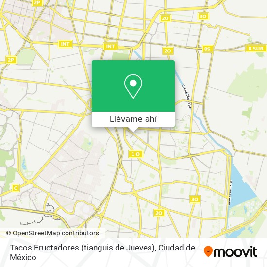Mapa de Tacos Eructadores (tianguis de Jueves)