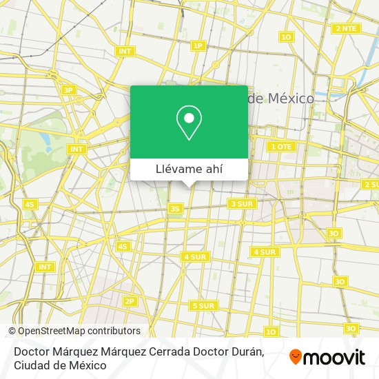 Mapa de Doctor Márquez Márquez Cerrada Doctor Durán