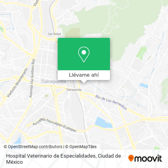 Mapa de Hospital Veterinario de Especialidades