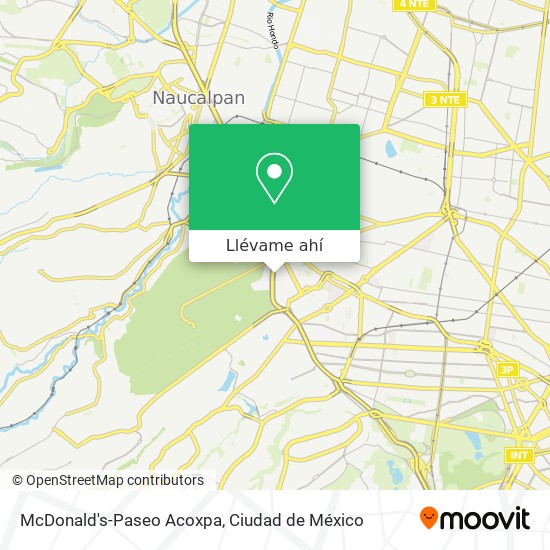 Mapa de McDonald's-Paseo Acoxpa