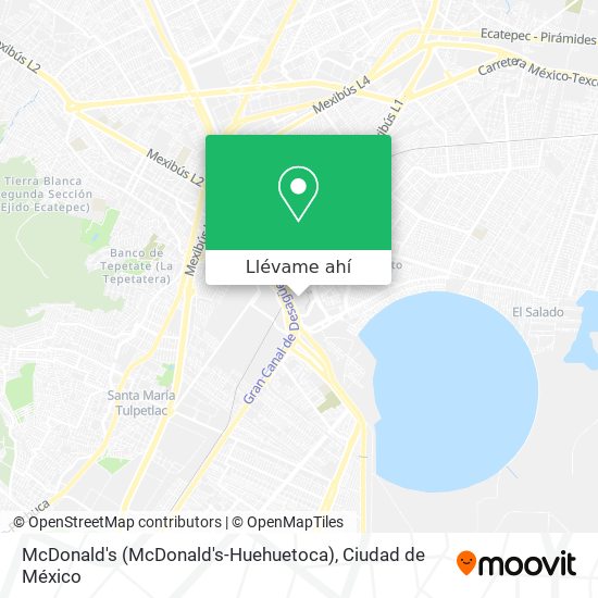 Mapa de McDonald's (McDonald's-Huehuetoca)