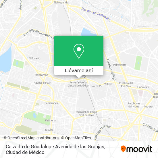 Mapa de Calzada de Guadalupe Avenida de las Granjas