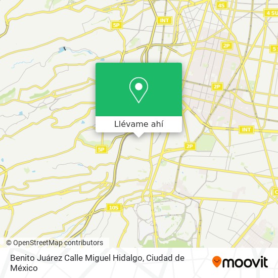 Mapa de Benito Juárez Calle Miguel Hidalgo