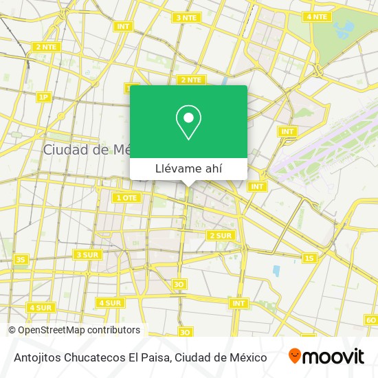 Mapa de Antojitos Chucatecos El Paisa