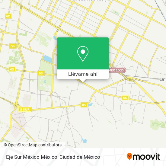 Mapa de Eje Sur México México
