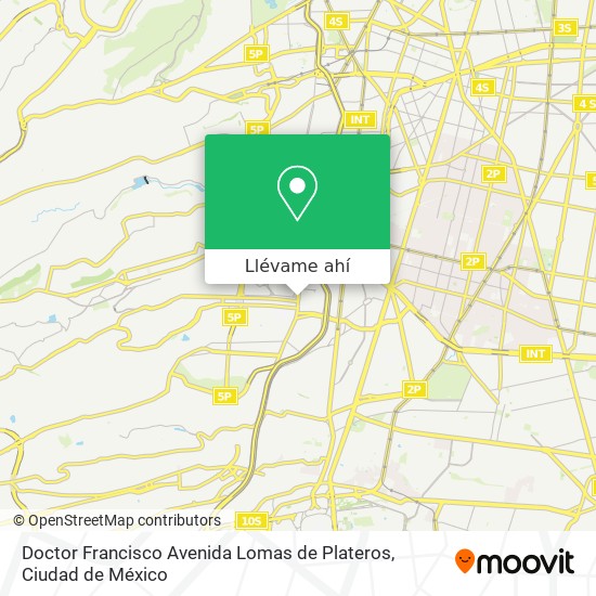 Mapa de Doctor Francisco Avenida Lomas de Plateros