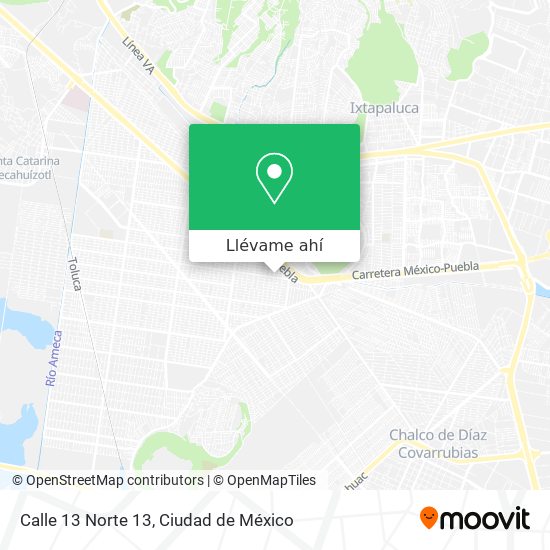 Mapa de Calle 13 Norte 13