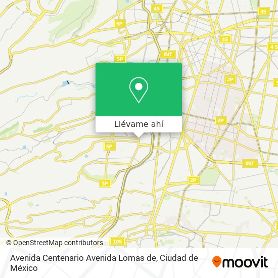 Mapa de Avenida Centenario Avenida Lomas de