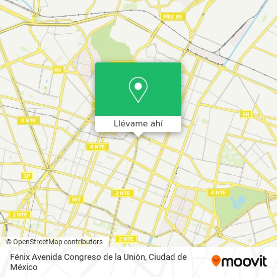 Mapa de Fénix Avenida Congreso de la Unión