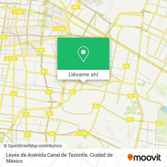 Mapa de Leyes de Avenida Canal de Tezontle