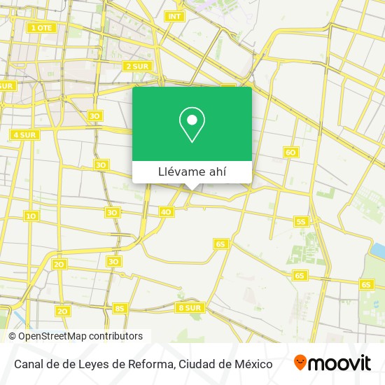 Mapa de Canal de de Leyes de Reforma