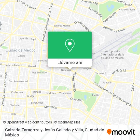 Mapa de Calzada Zaragoza y Jesús Galindo y Villa