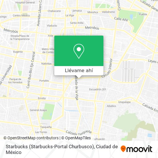Mapa de Starbucks (Starbucks-Portal Churbusco)