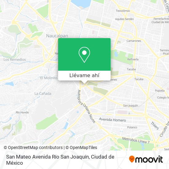 Mapa de San Mateo Avenida Río San Joaquín