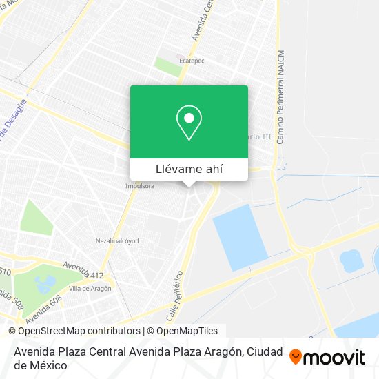 Mapa de Avenida Plaza Central Avenida Plaza Aragón