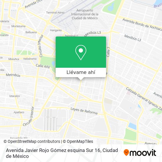 Mapa de Avenida Javier Rojo Gómez esquina Sur 16