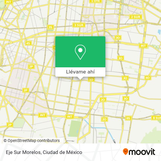 Mapa de Eje Sur Morelos