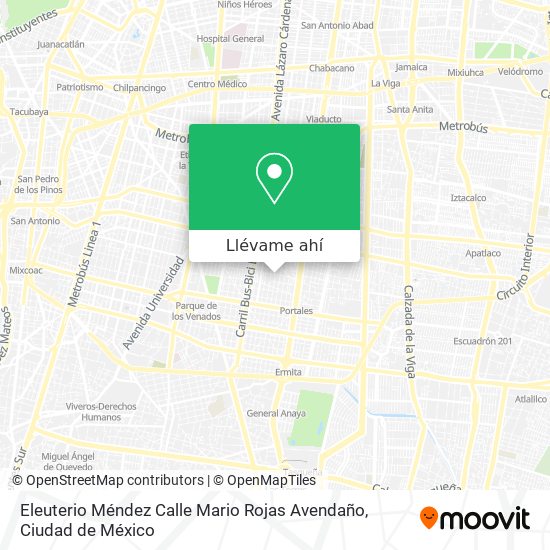 Mapa de Eleuterio Méndez Calle Mario Rojas Avendaño