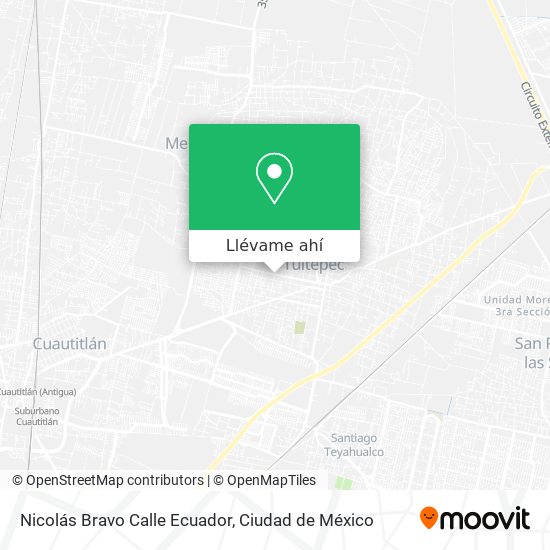 Mapa de Nicolás Bravo Calle Ecuador