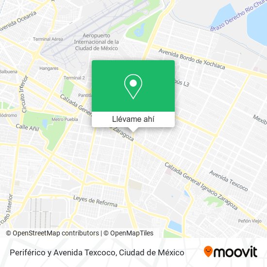 Mapa de Periférico y Avenida Texcoco