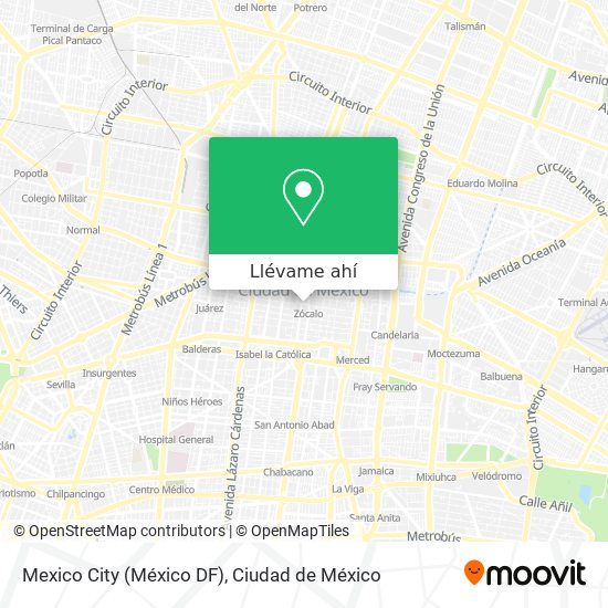 Mapa de Mexico City (México DF)