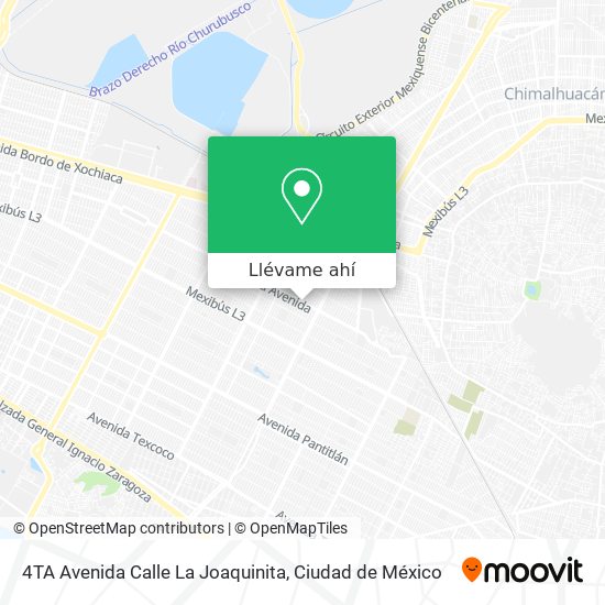Mapa de 4TA Avenida Calle La Joaquinita
