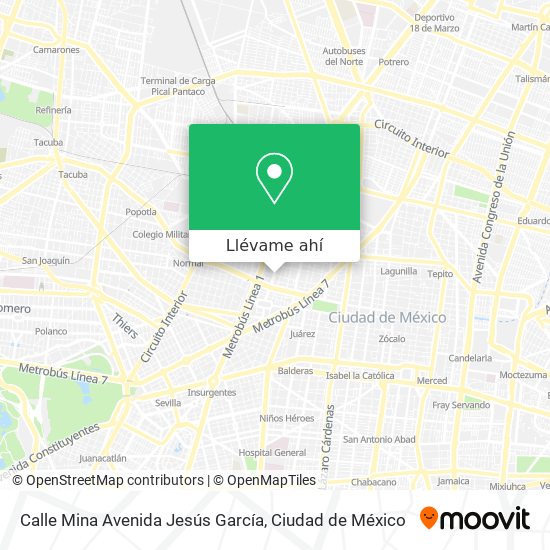 Mapa de Calle Mina Avenida Jesús García