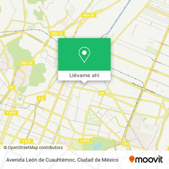Mapa de Avenida León de Cuauhtémoc