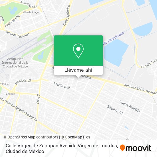 Mapa de Calle Virgen de Zapopan Avenida Virgen de Lourdes