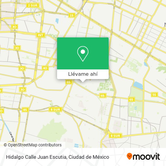 Mapa de Hidalgo Calle Juan Escutia