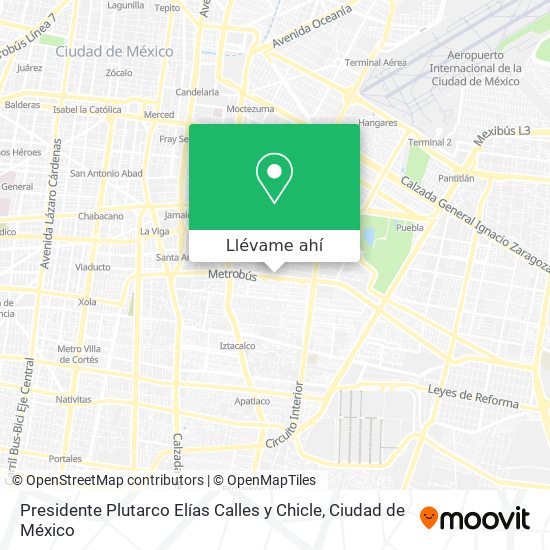 Mapa de Presidente Plutarco Elías Calles y Chicle