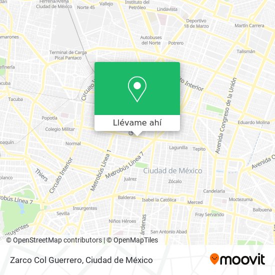 Mapa de Zarco  Col Guerrero