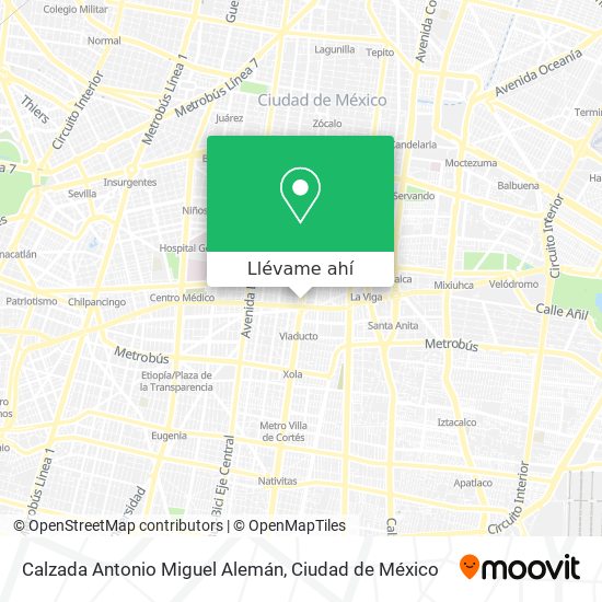 Mapa de Calzada Antonio Miguel Alemán