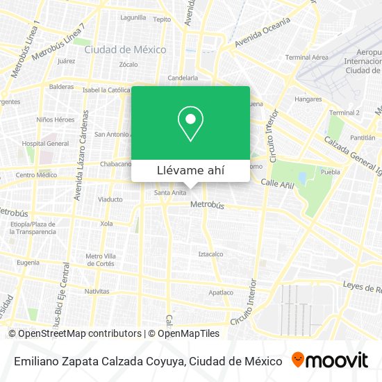 Mapa de Emiliano Zapata Calzada Coyuya