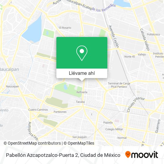 Mapa de Pabellón Azcapotzalco-Puerta 2