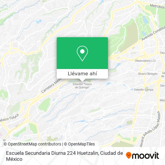 Mapa de Escuela Secundaria Diurna 224 Huetzalin