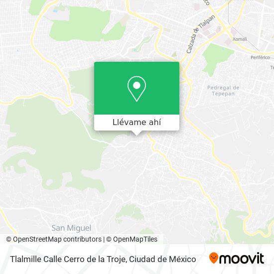 Mapa de Tlalmille Calle Cerro de la Troje