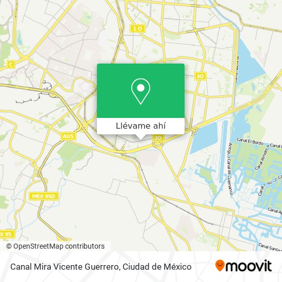 Mapa de Canal Mira Vicente Guerrero