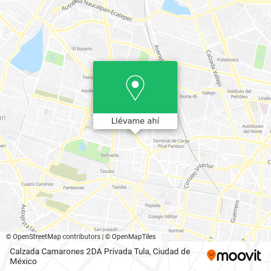 Mapa de Calzada Camarones 2DA Privada Tula
