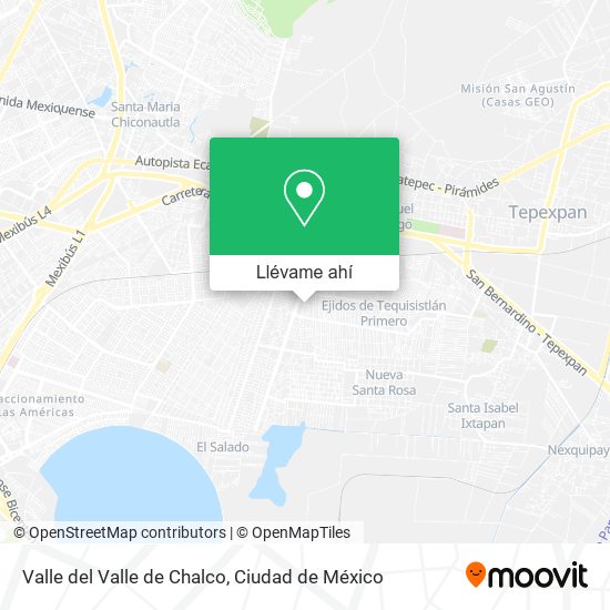 Mapa de Valle del Valle de Chalco