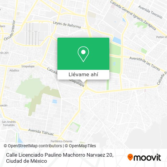 Mapa de Calle Licenciado Paulino Machorro Narvaez 20