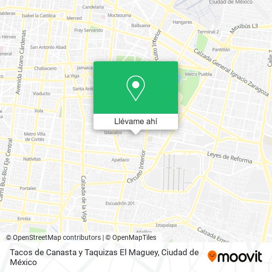 Mapa de Tacos de Canasta y Taquizas El Maguey
