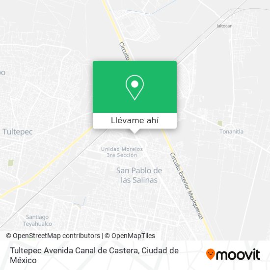 Mapa de Tultepec Avenida Canal de Castera