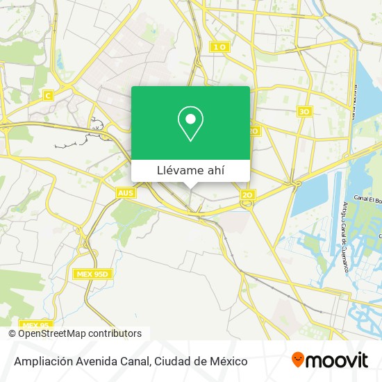 Mapa de Ampliación Avenida Canal