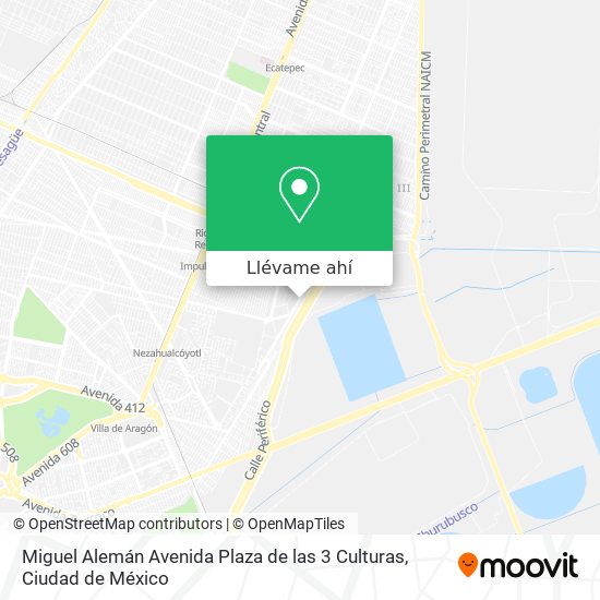 Mapa de Miguel Alemán Avenida Plaza de las 3 Culturas