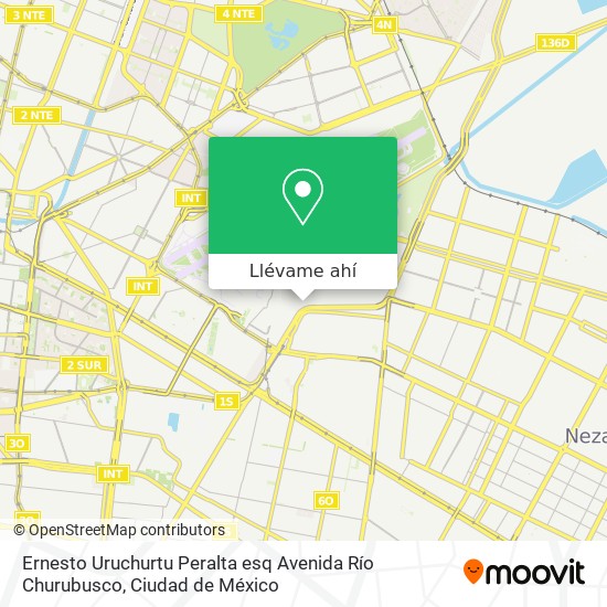 Mapa de Ernesto Uruchurtu Peralta esq Avenida Río Churubusco