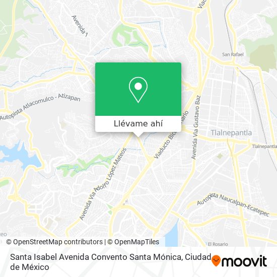 Mapa de Santa Isabel Avenida Convento Santa Mónica