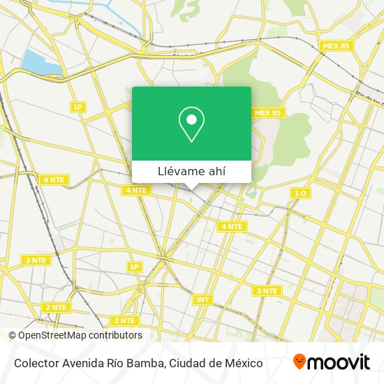 Mapa de Colector Avenida Río Bamba