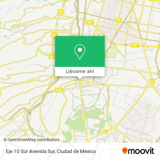 Mapa de Eje 10 Sur Avenida Sur